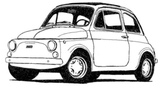 Fiat 500 Un dessin d'une parfaite simplicit 